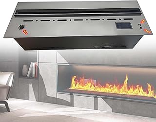 ZerstäUbungskamin Mit 7-Farbigem Led-3D-Flammeneffekt, Integrierter Luftbefeuchter FüR Restaurants Und Bars,1800mm/70.9"