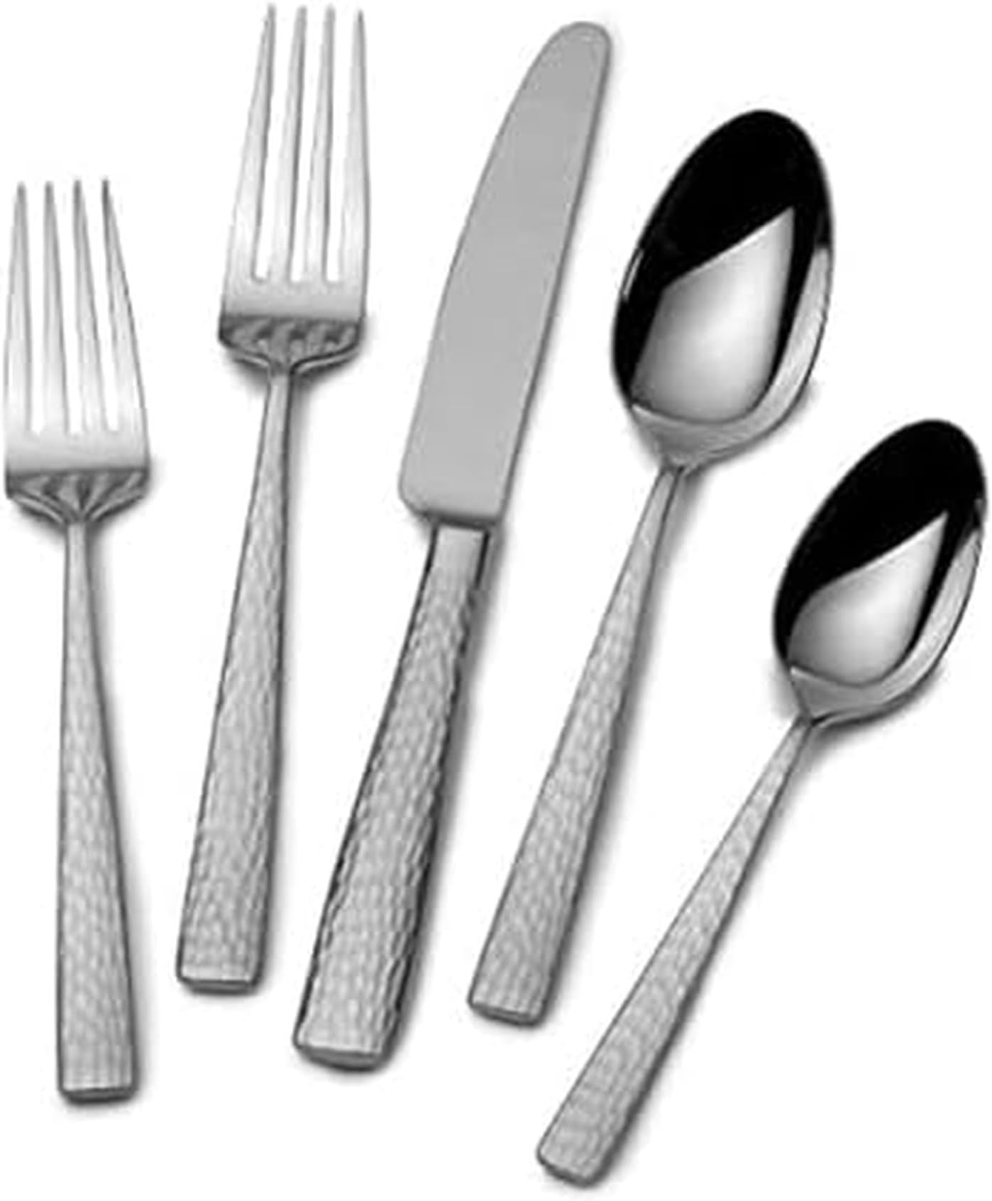 5204881 Oliver 65-Piece 18/10 Stainless Steel Flatware Set with Serveware, Service for 12