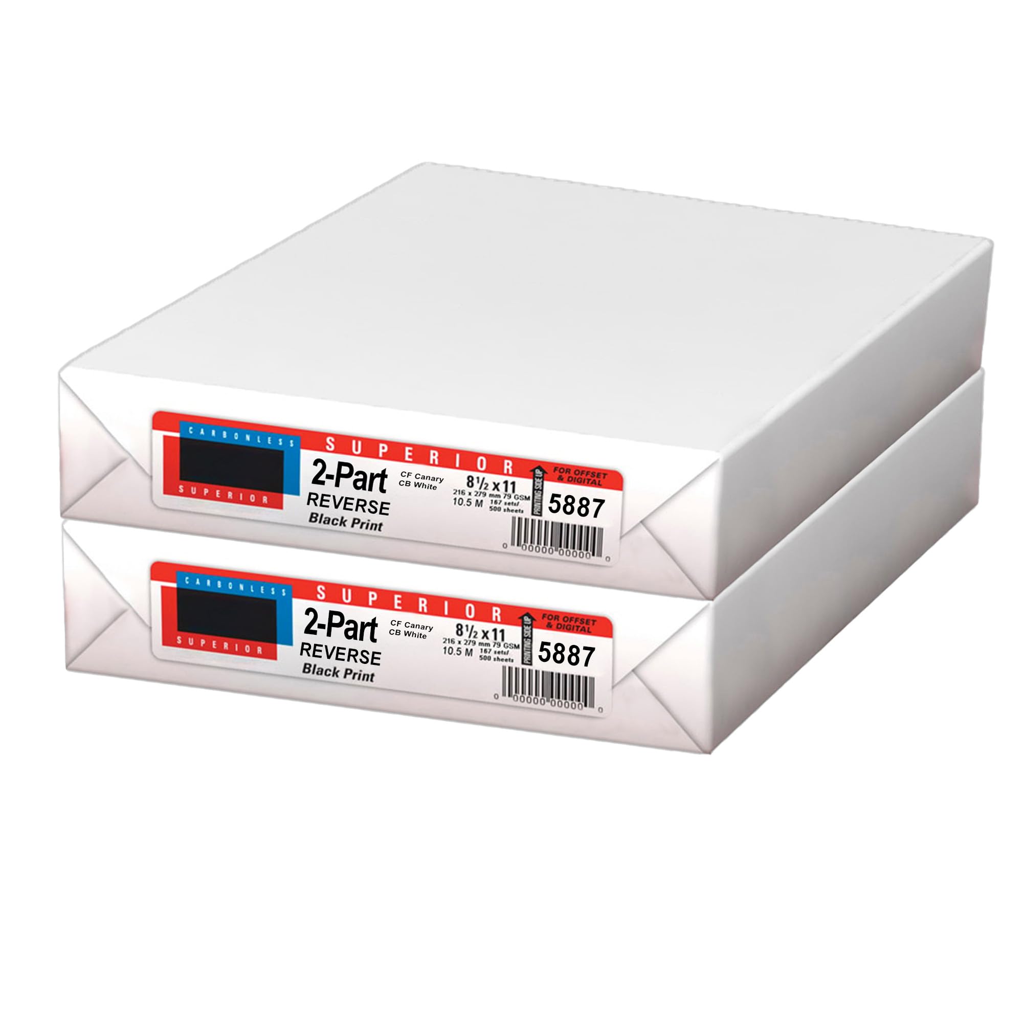 Desktop Publishing Supplies Carbonless Paper - Collated 2 Part NCR Reverse 8.5 x 11 Letter - 2 Ream Pack = 500 Sets / 1000 Sheets (White, Yellow) - For Inkjet/Laser Printers