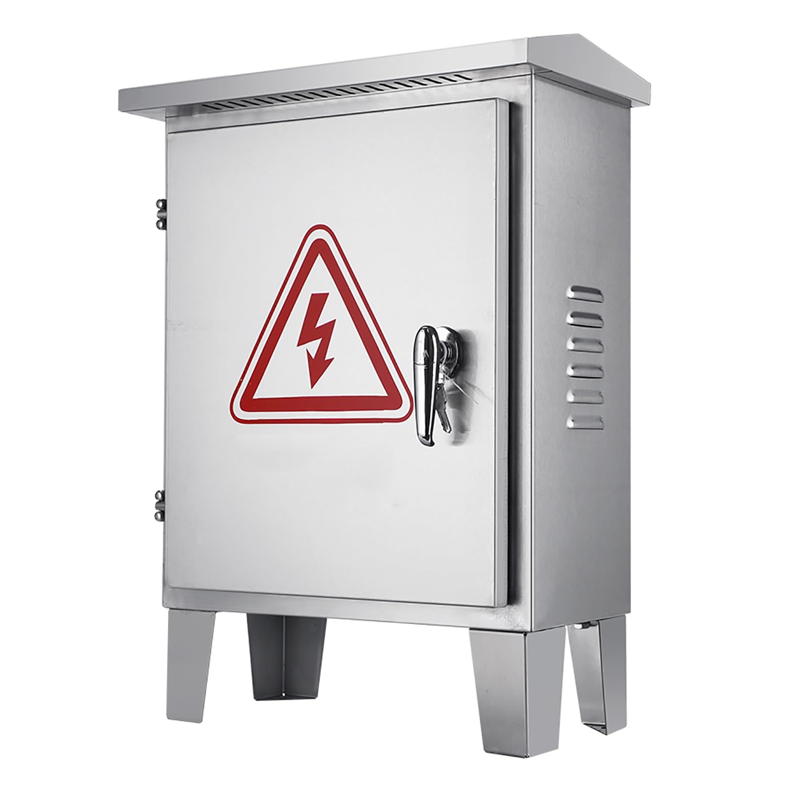 Caja de Conexiones Eléctricas para Exteriores, Caja de Empalmes de Acero Inoxidable, Armario para Proyectos de Cableado de Cámaras, con Tapa Abatible(30x25x40cm)