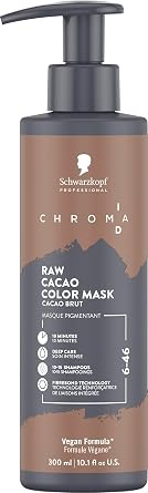 Schwarzkopf Professional CHROMA ID Bonding Color Mask Semi Permanent Mix And Tone Color System Toning Enhancing Refreshing Intense Care Deep Conditioning Shine Vegan Formula 6-46 Raw Cacao 300 ml
