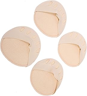 2 pares de almohadillas para el metatarso para hombre y mujer, suaves, elásticas, con tacón alto, almohadillas para el antepié, alivio del estrés y el dolor, parche para antepié, 8,5 x 8,5 cm (color