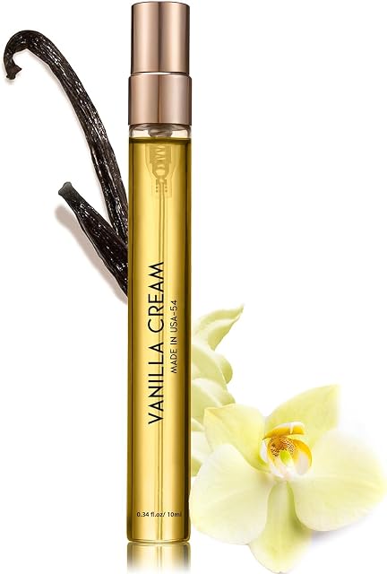 PUREAMOR Pheromone Perfume for Women, No. 54 Vanilla Cream Scent, Vanilla Perfume, Parfum Femme, Long Lasting Pheromone Perfume Oil, Gourmand Parfum, Pheromones Perfumes for Women,10ml Travel Size Perfume