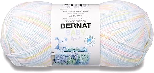 Miniatura 2 de Bernat Baby Sport BB - Estambre para bebé, 1 paquete de 9.8 onzas, acrílico, #3 Light, 893 yardas, tejidoganchillo