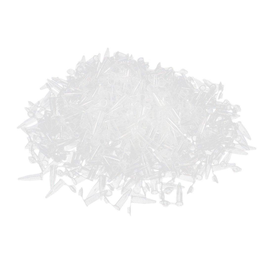 Tynmoel 500 Pcs Laboratory Clear White Mark Printed Plastic Centrifuge Tube 1.5ml