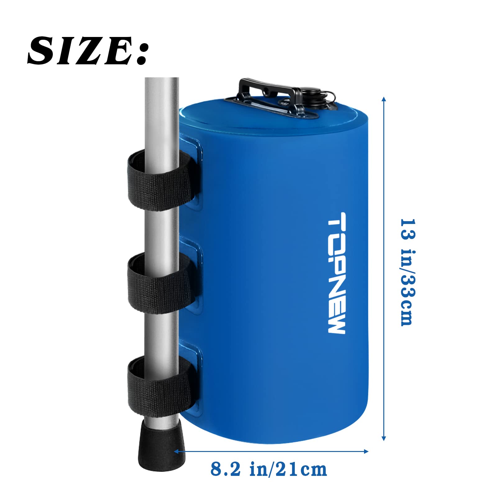 Topnew Bolsa de peso de agua con dosel, juego de 4 pesos para patas para toldo, toldos, tienda de campaña, cenador, azul