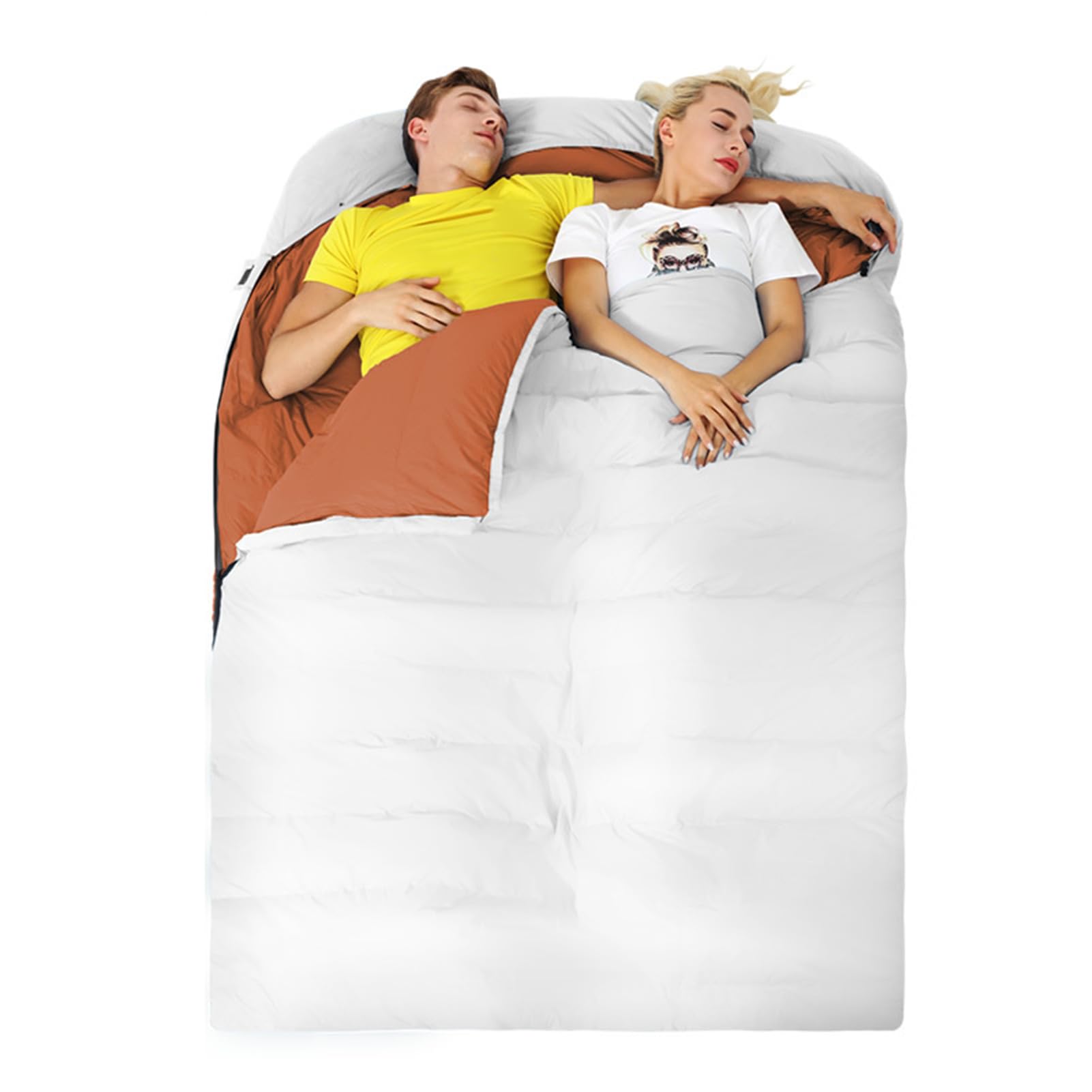 Saco De Dormir Doble De Plumón Para Adultos, Mochila, Ligero, Impermeable, Fácil De Almacenar Y Transportar, Ideal Para Acampar Al Aire Libre, Mochilero