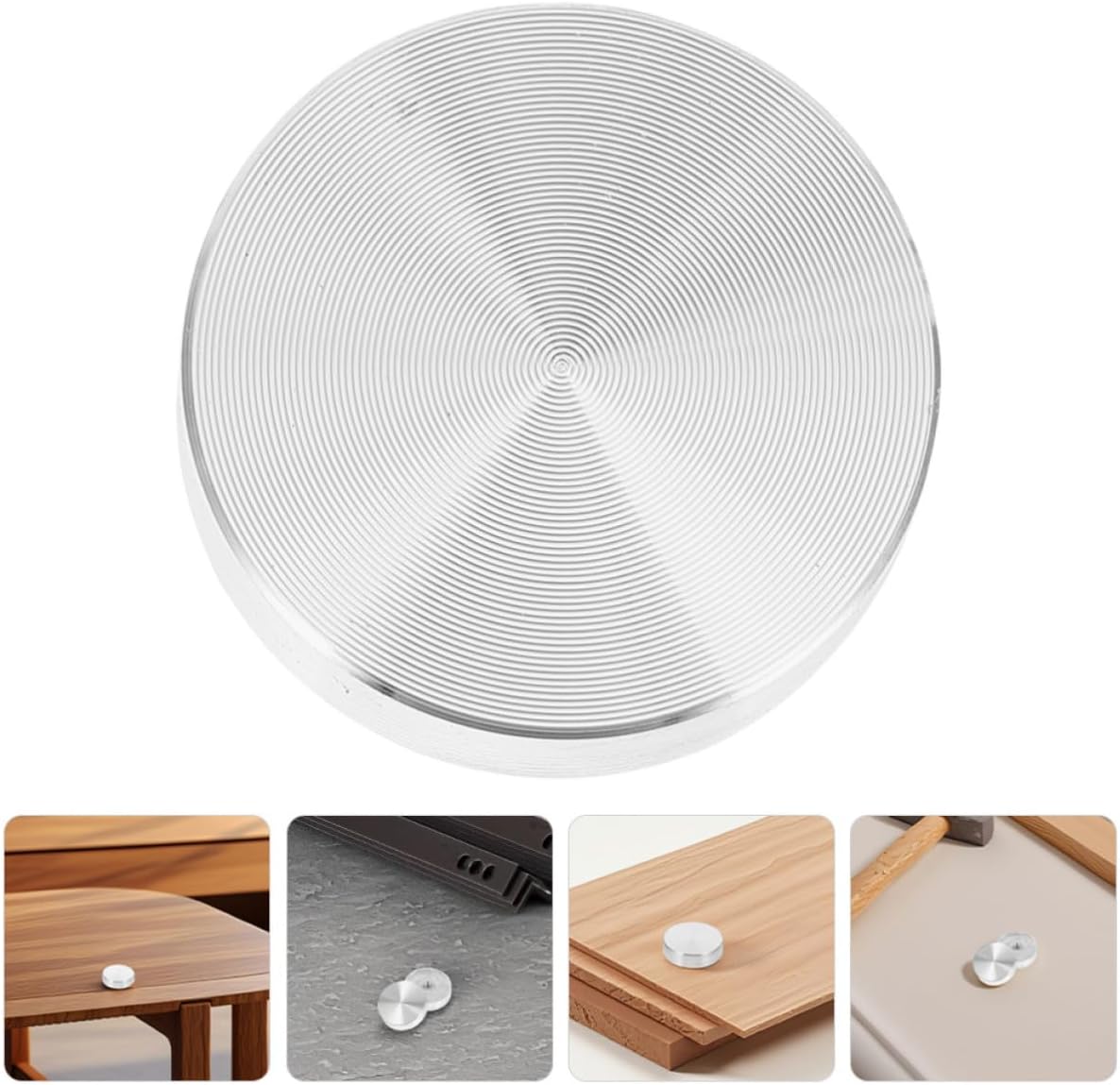 MAGICLULU 10pcs 30mm Circular Aluminum Disc M6 Thread Round Glass Table Top Adapter Base for Furniture Display Cabinet and Tea Table Support