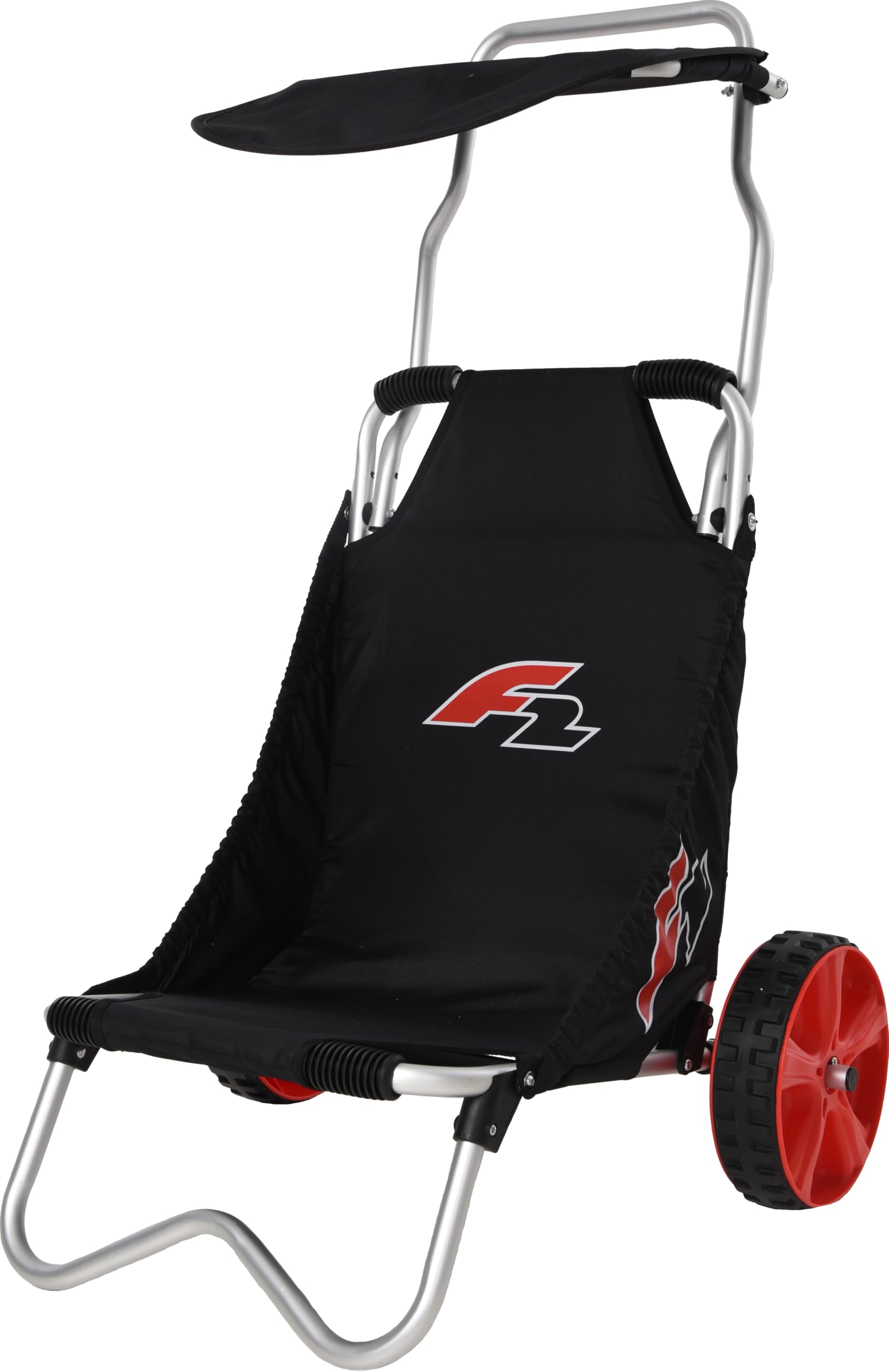 F2 Transportwagen Beach Buggy Deluxe Schwarz SUP Wagen Sitz Windsurf Transport Strandwagen