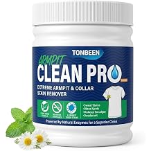 Armpit Stain Remover Enzyme Laundry Powder 1.1LB - Hyper-Concentrated Formula Odor Eliminator, Gentle on Fabrics - Sweat, Yellow & Deodorant Stain Remover for White Clothes
