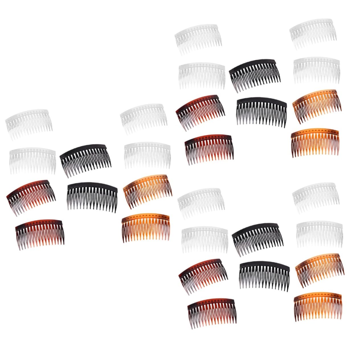 Housoutil 60pcs Combs for Women Plastic Hair Clip Combs Random Colors White Yellow Red Easy to Use Hair Accessories for Daily Wear and Special Occasions