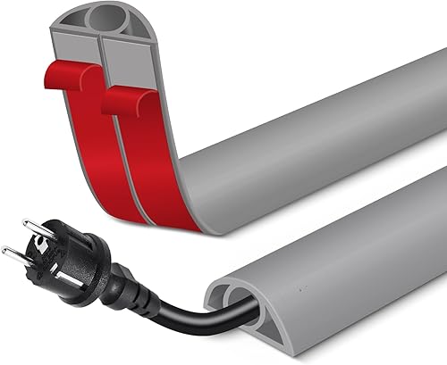 Miniatura 21 de Cubierta de cable de suelo para cables en el piso, cable autoadhesivo para ocultar cables de piso, cubiertas para protección de cables, evita Madera