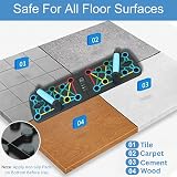 Xuza Push Up Board with Jump Rope | Multi-function Foldable Portable Press Up Board - Ultimate Home Gym Set, Storage Bag, Resistance Bands & Workout Guide - Great Gift for Men & Women - 7
