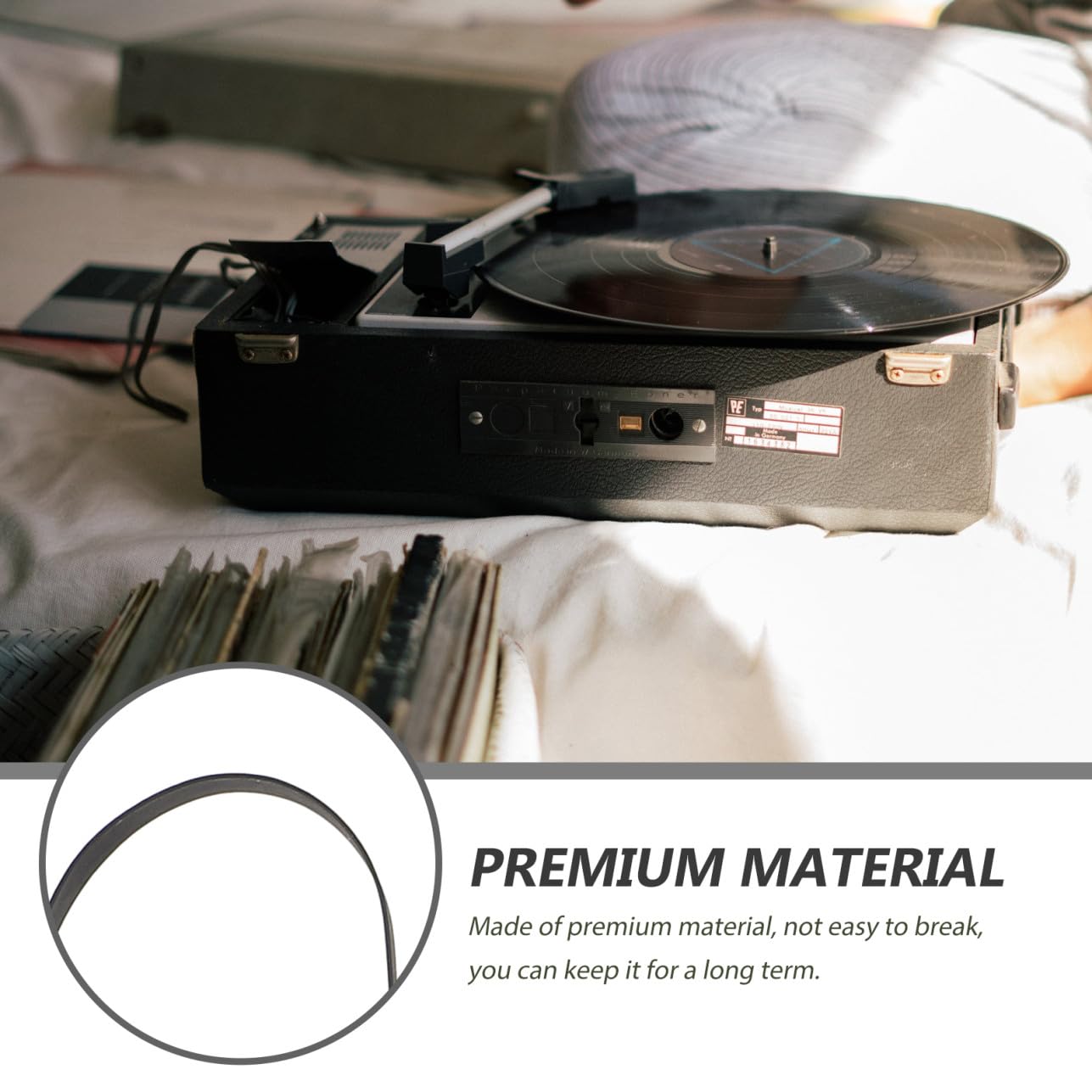 BESTonZON 12piezas Correas De para Tocadiscos De Vinilo De Correas De Transmisión De Caucho Compatible Mayoría De Fonógrafos y Reproductores De Discos Instalación y Reemplazo