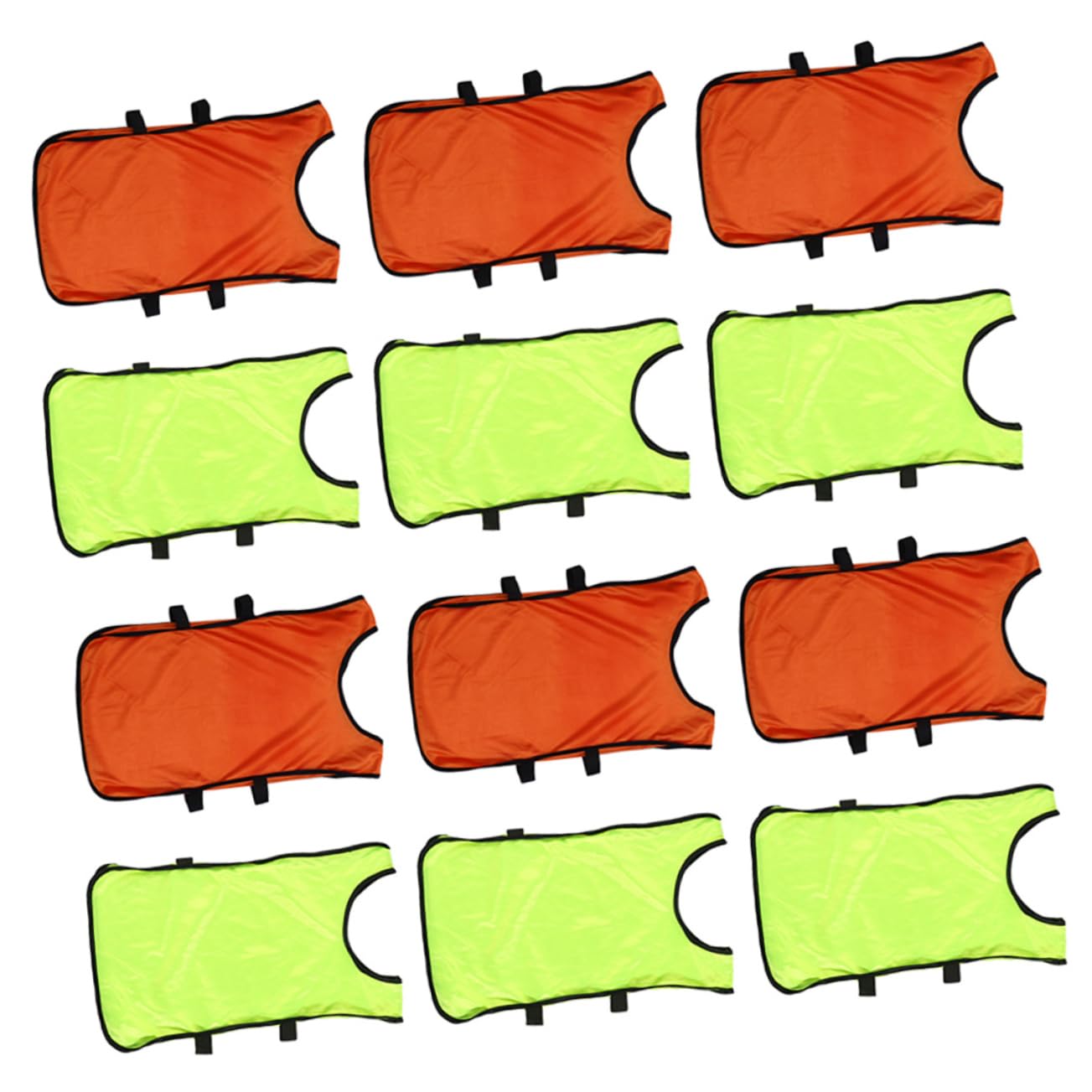 Milisten 12Pcs Basketball Training Vests Breathable Sports Pinnies for Scrimmage Lightweight Quick Drying Youth Sports Accessories Outdoor Team Jerseys Fluorescent