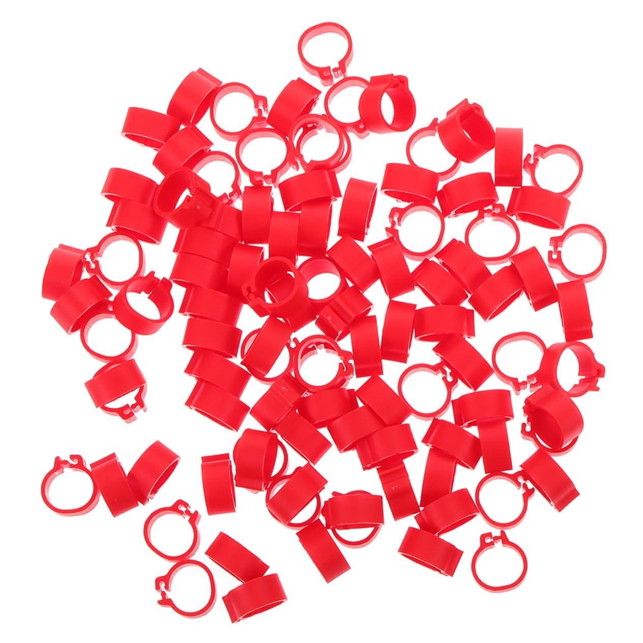 Mikikit 200 Pcs Pigeon Foot Rings Practical Plastic Bird Leg Identification Clips for Easy Marking of Poultry Ducks Chickens and Hens Lightweight and Reusable Bird Supplies