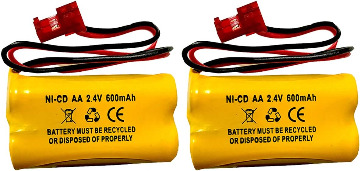(2 Pack) 2.4v 600mAh Battery Replacement Exit Sign