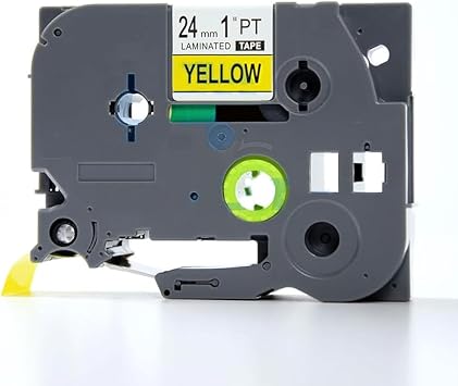 1PK Black on Yellow Extra Strength Laminated Label Tape Compatible for Brother P-Touch TZe-S651 TZ S651 Tze S65124mm x 8m