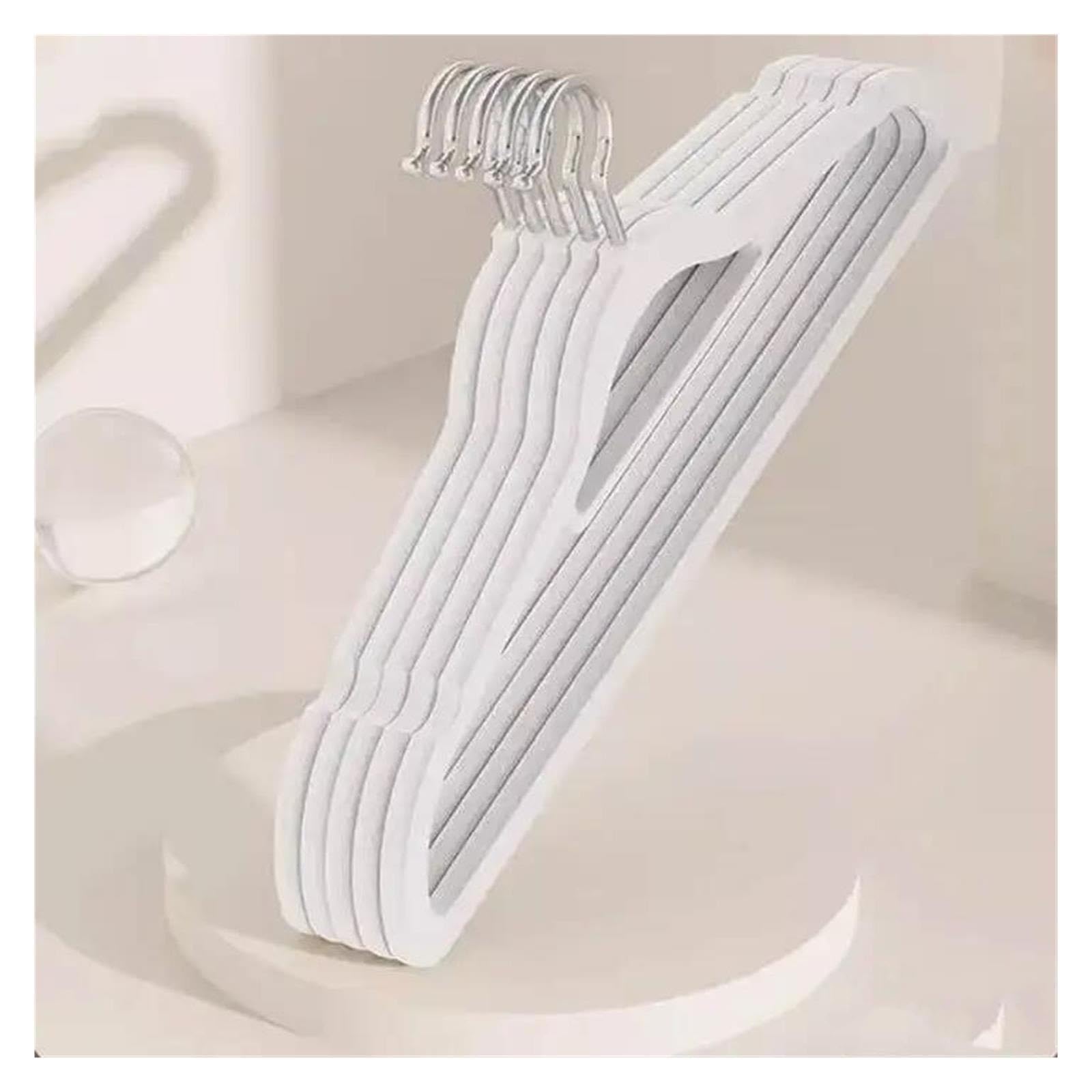 10 szt. Wieszaków Domowe wieszaki antypoślizgowe Elegancki płaszcz Ubrania Mocne, trwałe stojaki(Off-white 10Pcs)