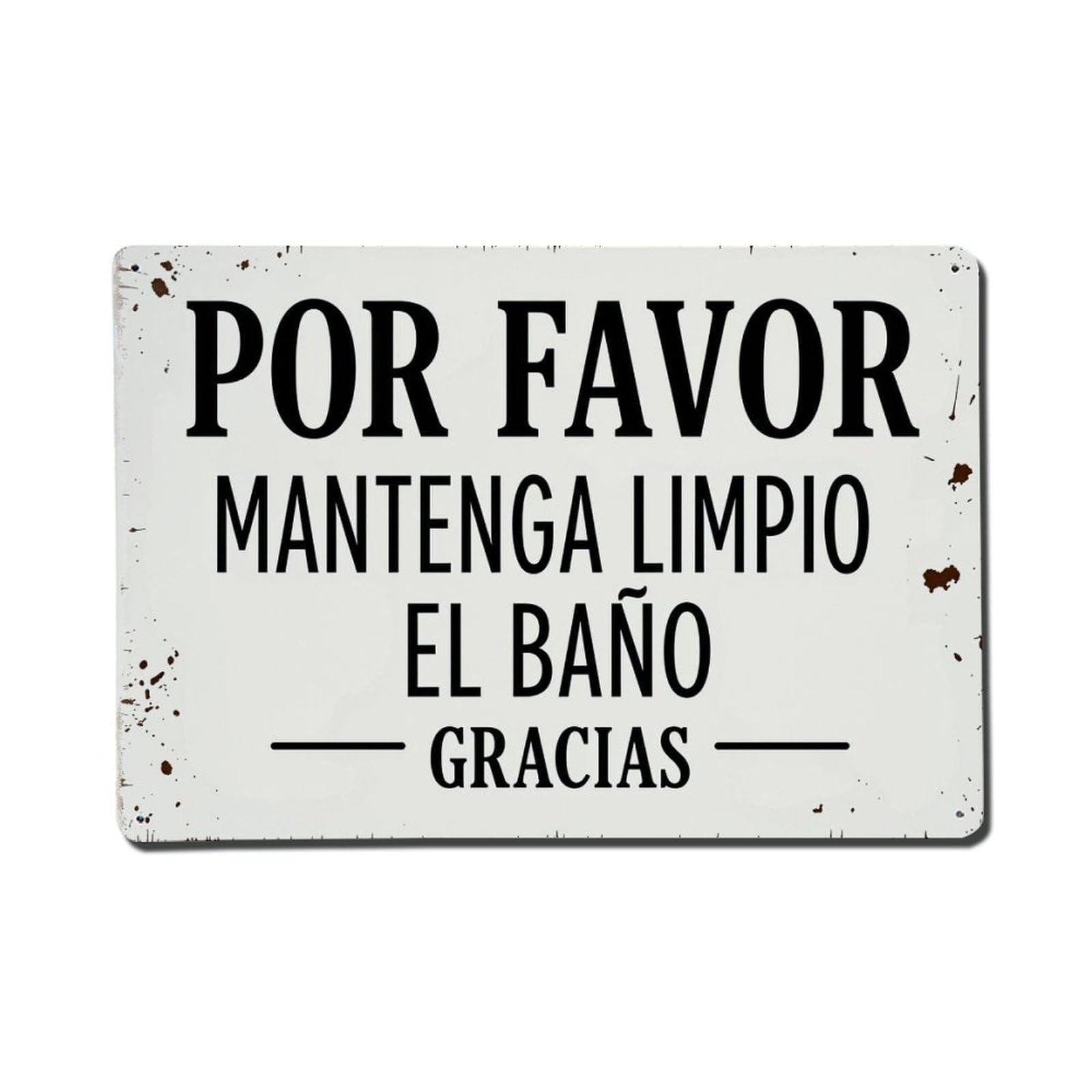 Please Keep The Bathroom Clean Thank You Tin Sign Vintage Metal Poster, Home Bar Garage Man Cave Cafe Indoor & Outdoor Wall Decoration 8x12Inches