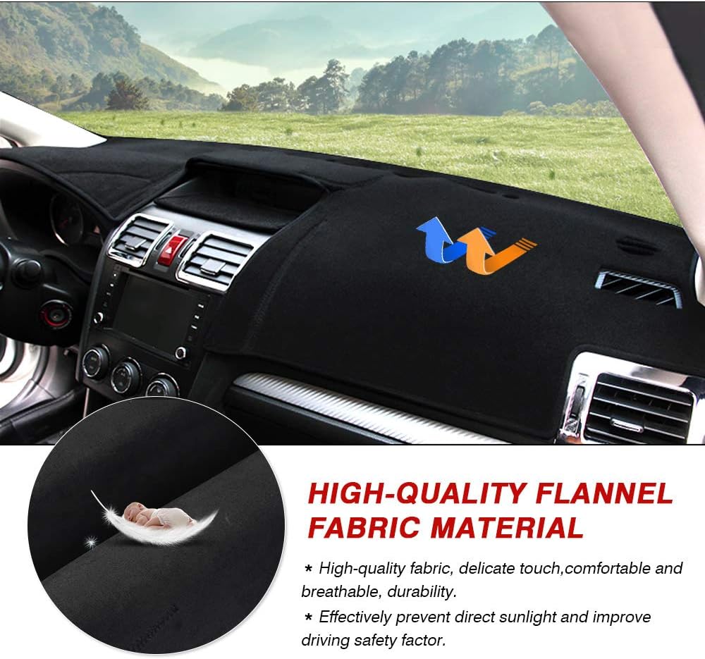 CARTIST Dashboard Cover Mat for Subaru Forester 2014 2015 2016 2017 2018 Accessories Dash Cover Flannel Dash Mat Sunshade Glare UV Rays Protector