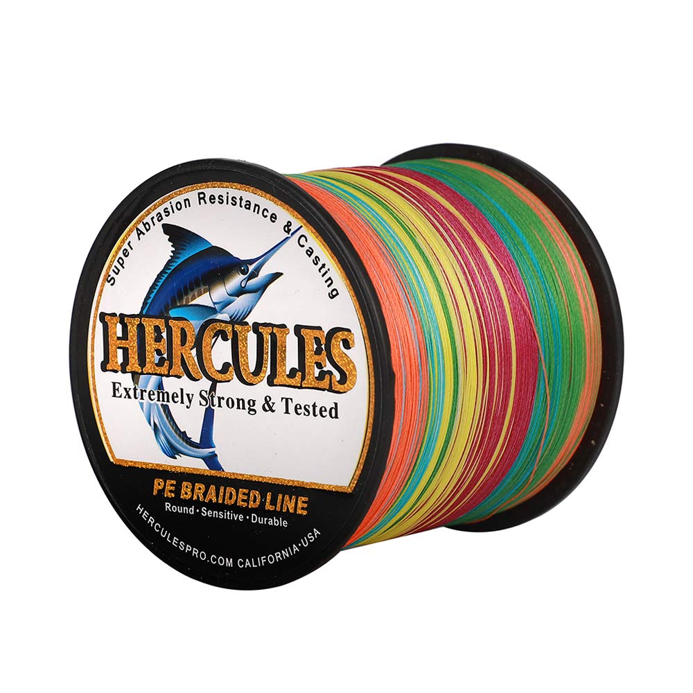 Hercules Super Cast 500M 547 Yards Braided Fishing Line 80 LB Test for Saltwater Freshwater PE Braid Fish Lines Superline 8 Strands