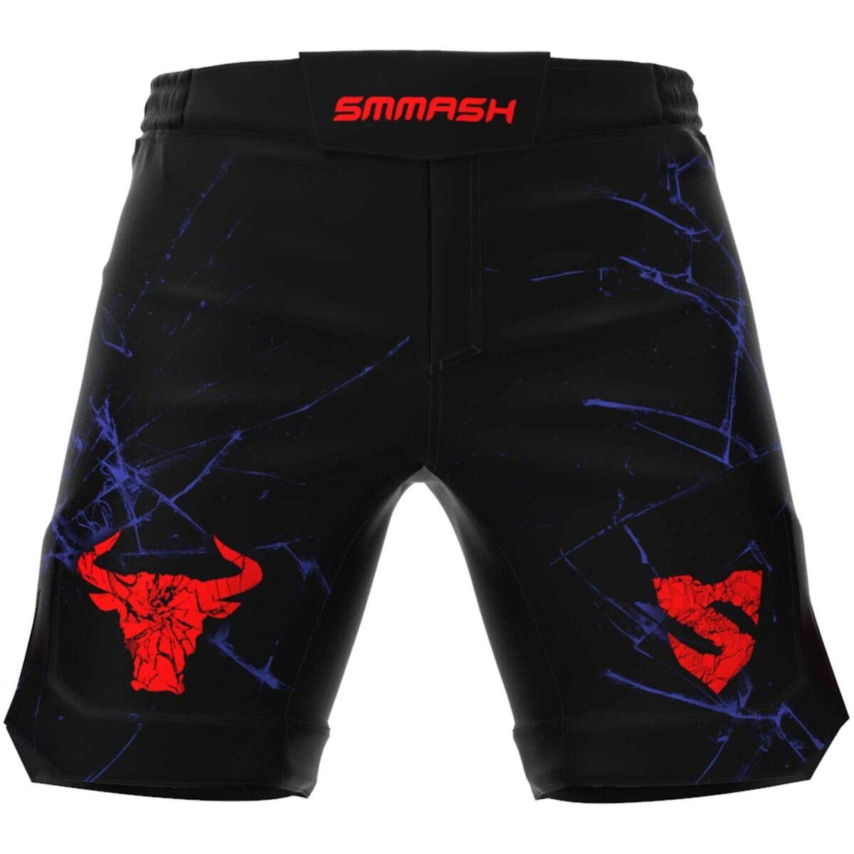SMMASH MMA Shorts Herren Thaibox Muay Thai Hose Boxhose Sporthose Trainingsshorts Atmungsaktiv Kletterverschluss Abriebfest Ultraleicht