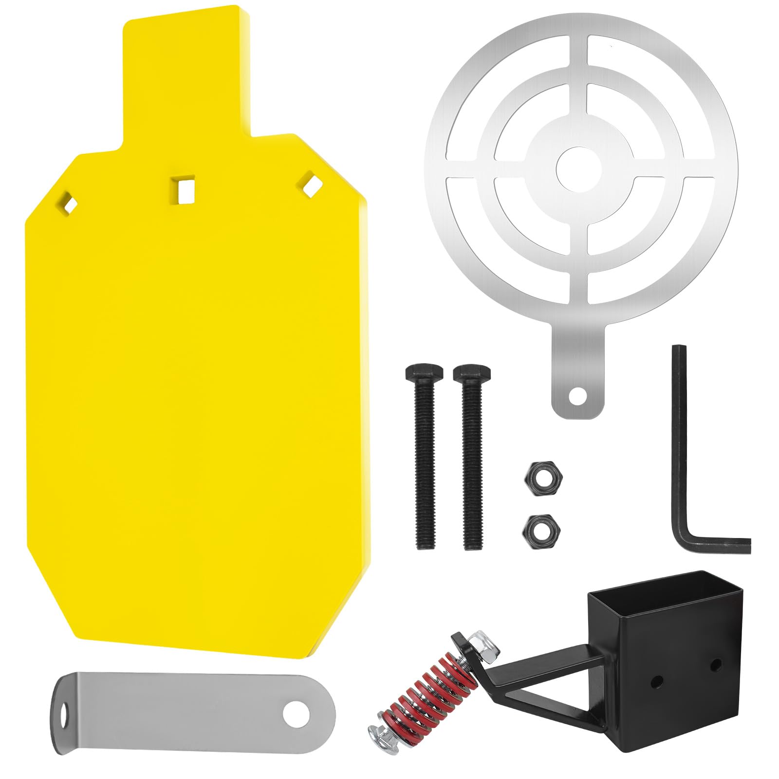 Eydutoi AR500 Steel Target for Shooting with Target Stand,Yellow 1/2