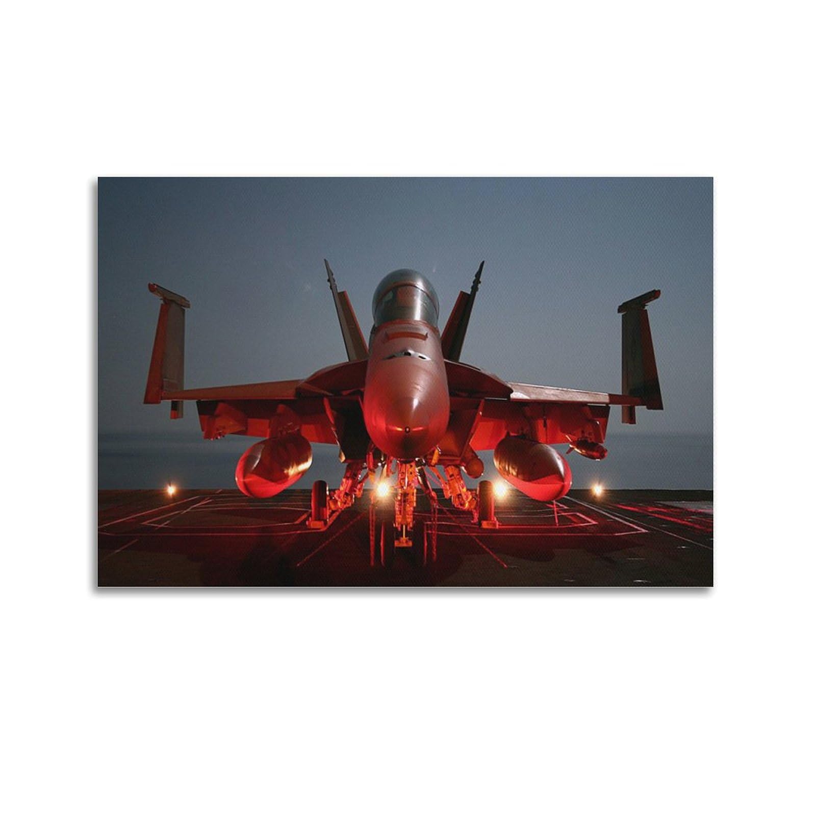CHxdxge F18 Póster de aeronave militar pintura decorativa lienzo arte de pared sala de estar póster dormitorio pintura, arte de pared impresión de imagen moderna decoración de habitación familiar 08 x