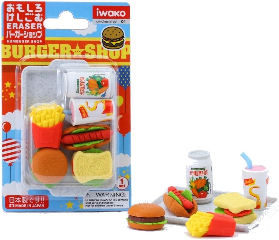 Iwako blister pack eraser burger shop 10 pieces SCER961099