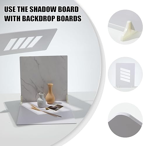 Miniatura 4 de BEIYANG 2 tableros de 4 patrones para fondo de fotos para posición plana, fondo de fotografía de alimentos de 24 x 32 pulgadas (madera+piedra)