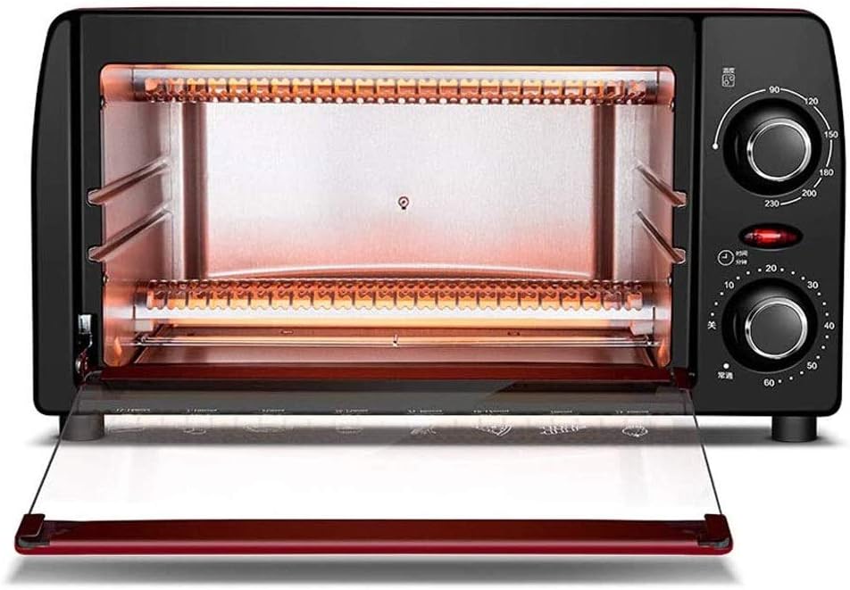 Mini 12L Toaster Oven, Multi-function Stainless Steel Finish with Timer - Toast Bake Broil, Natural Convection 1050 Watts of Power