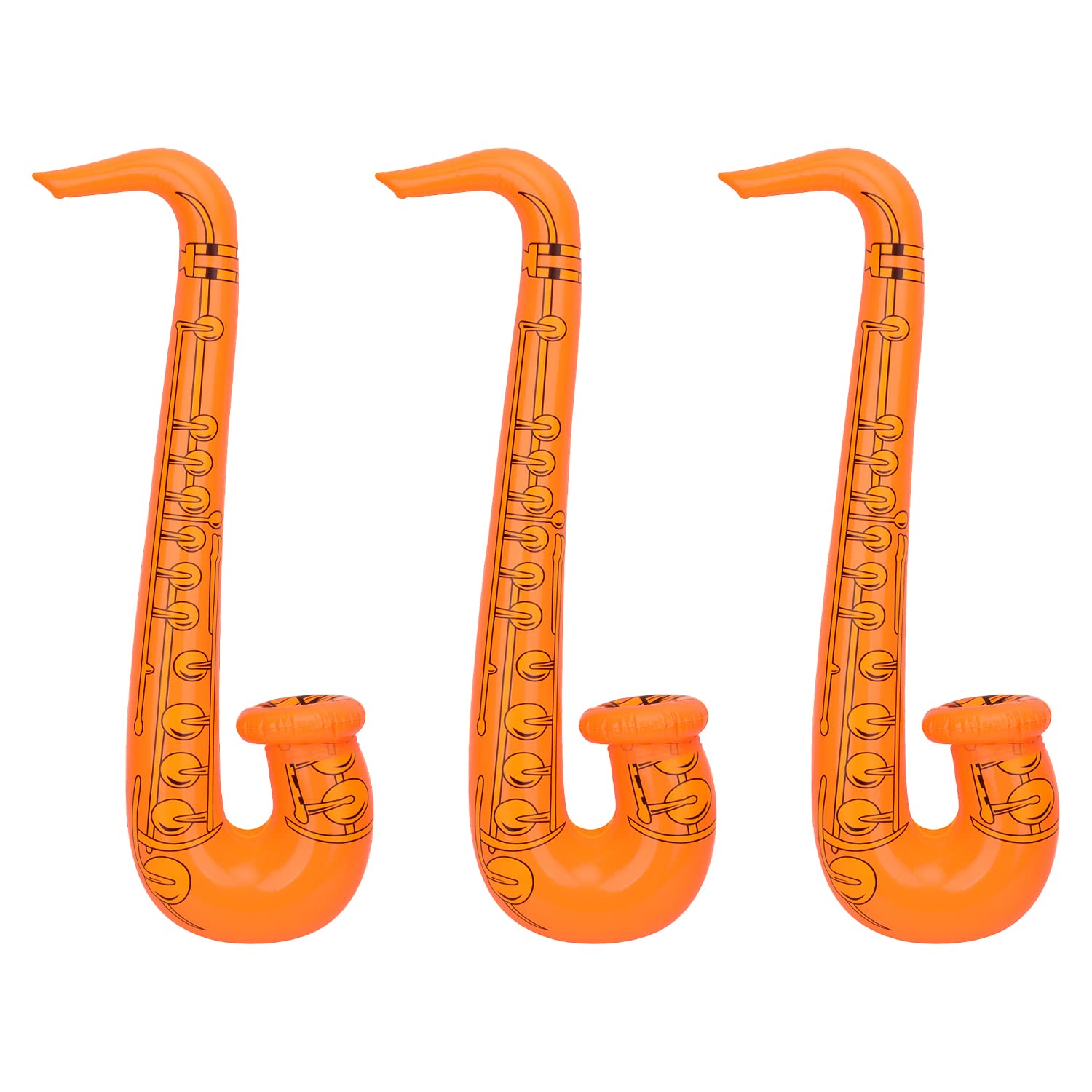 Trimming Shop Inflatable Saxophone Balloon 3pcs, Orange