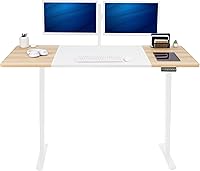 Vista 23 de VIVO DESK-KIT-E2B1B - Escritorio eléctrico de pie con motor doble, ajuste de altura de memoria, serie E2B, marco negro superior negro, DESK-KIT-E2B1B