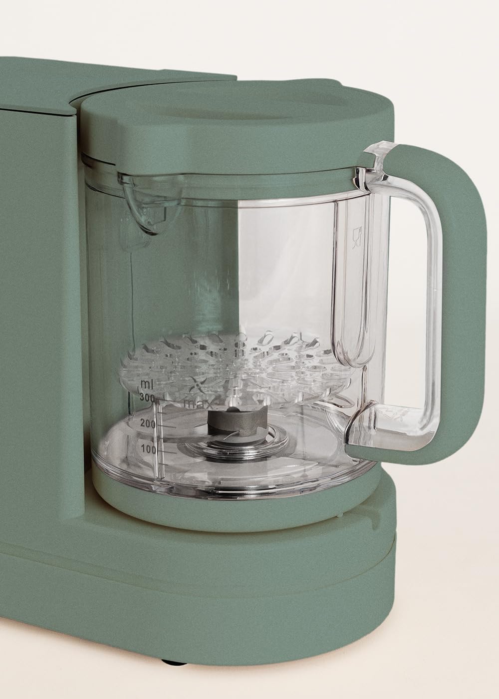CREATE/BABY CHEFBOT/Multifunktionaler Sterilisator und Küchenroboter für Babys Salbeigrün/BPA-frei, 6 Funktionen, programmierbar, doppelte Höhe für Babyflaschen, 700W