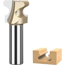 HUHAO Finger Pull Router Bits Set 1/2 Inch Shank,1" Cutting Dia,Drawer Pull Bit for Wood Finger Grip & Wooden Handle Molding,Carbide Tipped