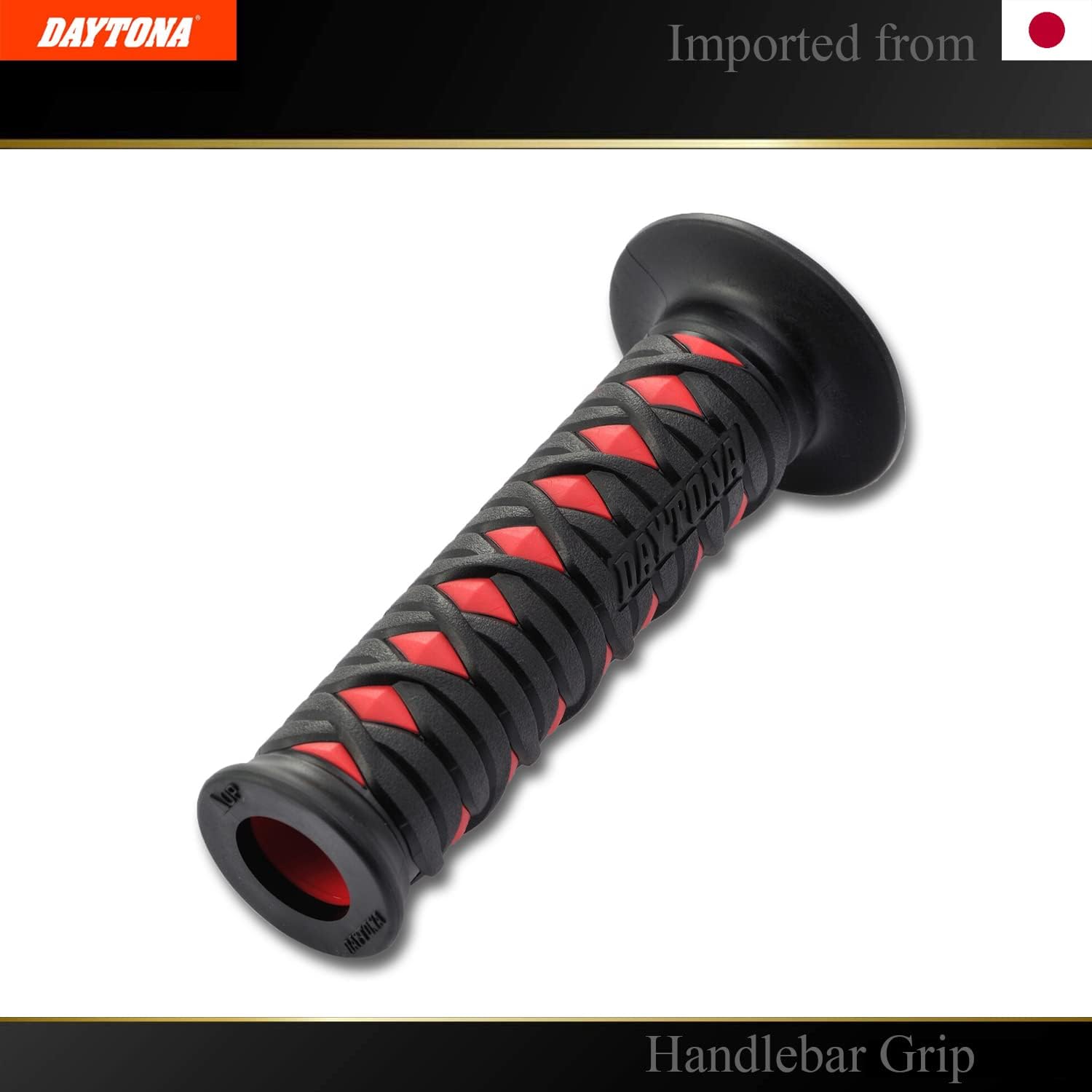 DAYTONA Universal 7/8" Motorcycle Handlebar Grips for Premium Comfort Rides (Katana) (Black)