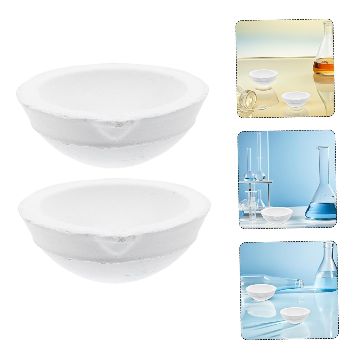 Ciieeo 2sets 2pcs Heat Resistant Evaporating Dish with Spout Design Evaporating Basin for Laboratory Use Convenient Pouring and Enhanced Evaporation Surface 2pcs*2