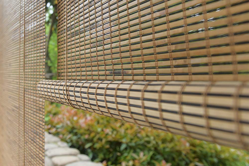 Zewnętrzne rolety zwijane, Zewnętrzna kurtyna zwijana na pokład podwórka altana Pergola Balkon Patio Ganek Garaż, 85 Cm / 105 Cm / 125 Cm / 145 Cm Szerokość