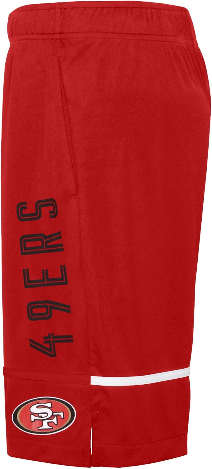 Outerstuff NFL Men's Rusher Performance Lightweight Shorts with Team Name and Logo - Image 3