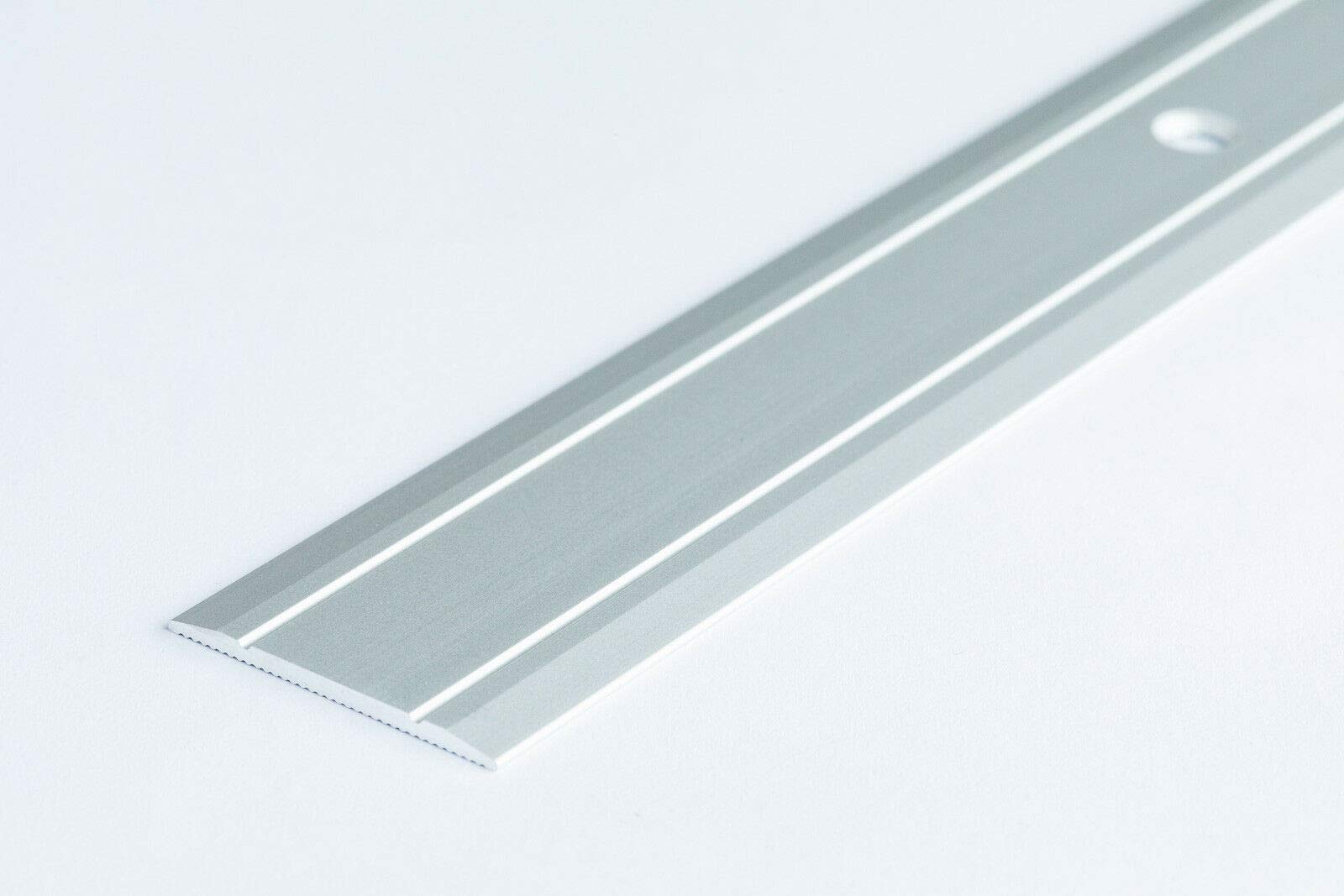 Tmw Profiles Silver Flat Carpet Cover 30 X 900 Mm Door Strip Aluminium Rail Drilled Floor Lpp30 (Silver)
