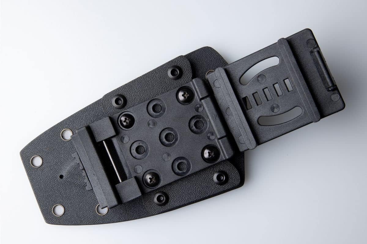 REVO Knives RJ1 Journey Fixed Blade Black | 9CR Blade with G10 Layered Color Handles | Full Tang and Oversized Hardware | Kydex Sheath with Belt Lock | 8.25" Pocket Knife for Men | Elite Camping Knife
