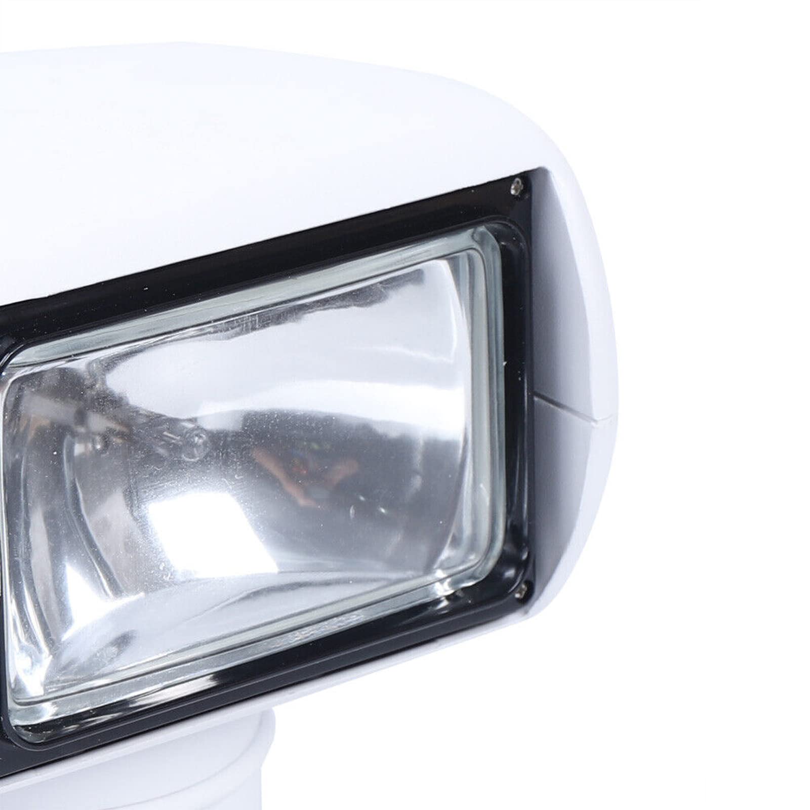 SHZICMY Boot Suchscheinwerfer Arbeitsleuchte 12V 100W Elektrischer Fernbedienung Halogen Suchscheinwerfer Outdoor Marine Scheinwerfer Arbeitslampe für Boot Auto LKW (Weiß)
