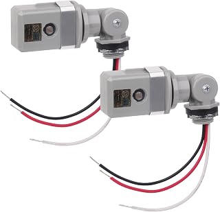 2-Pack Dusk to Dawn & Day Night Sensor,Wide Voltage 120-277VAC,50/60 Hz,IP65 Waterproof,Swivel Mount Photocell for Yard,Parking Lot,Street