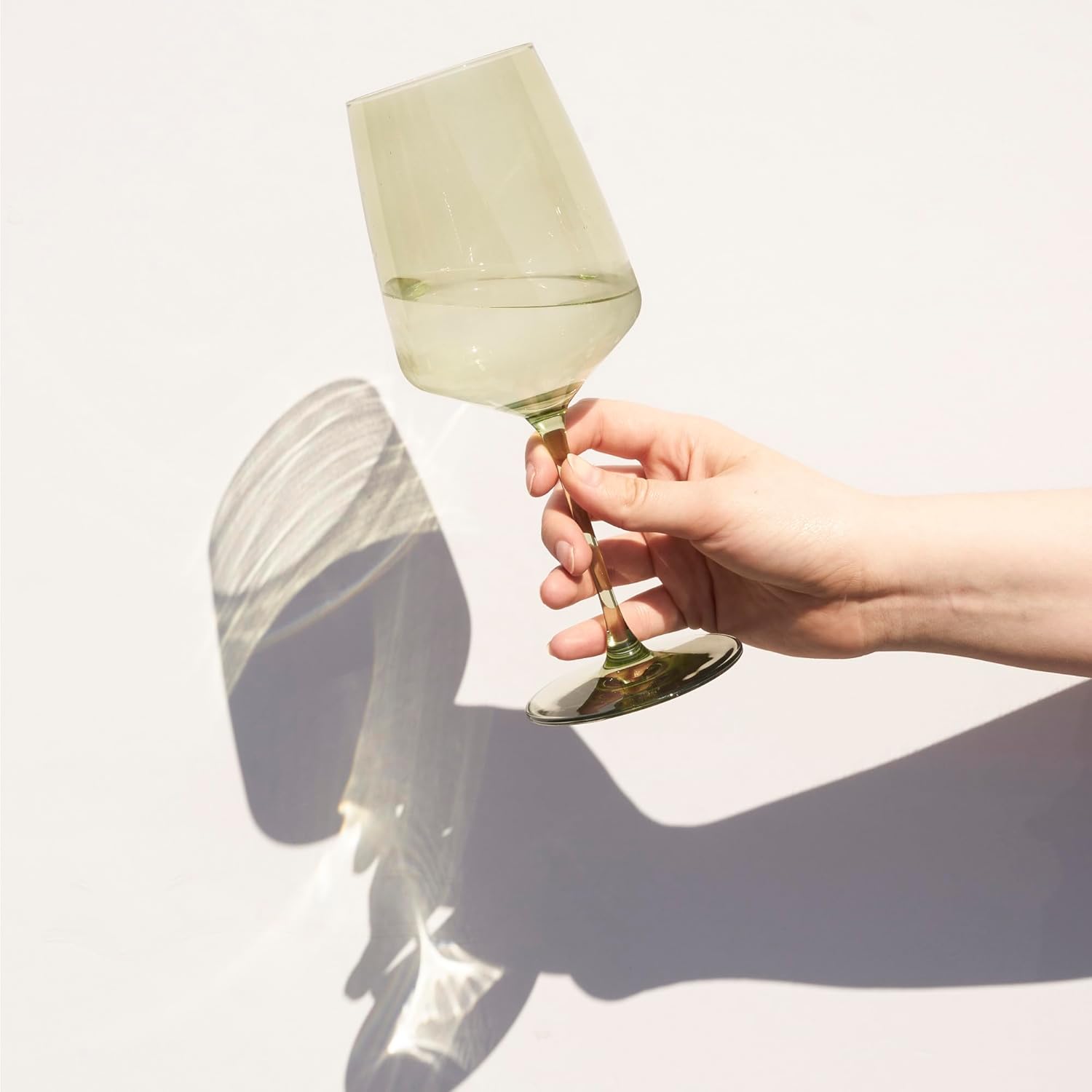 Viski Reserve Nouveau Colorful Wine Glasses, Crystal Glassware for Red and White Wines, Stemmed Drinking Glasses for Wedding Gifts, Birthday, Holiday, Dinner Party, 22 oz, Set of 4, Seaside - Image 5