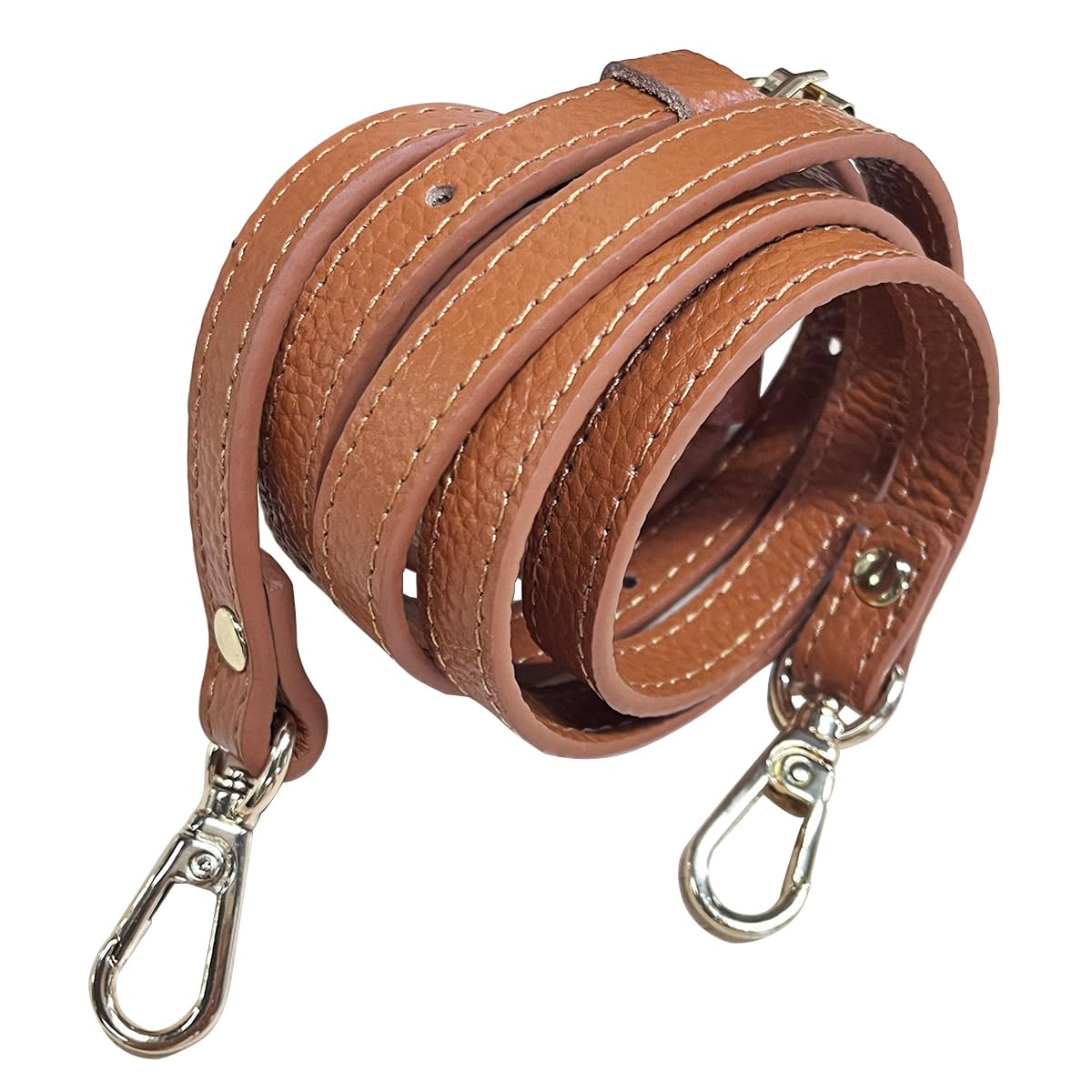 Bandoulière En Cuir Véritable LECONI - Largeur 3 Cm, Longueur Réglable Jusqu'à 150 Cm - Pour Sac Homme/Femme - 4
