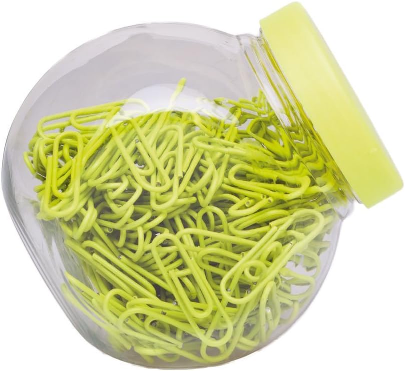 eBuyGB 8 Packs of 27 mm 200 Coloured Plastic Coated Metal Paper Clip in Candy Box, Multicoloured