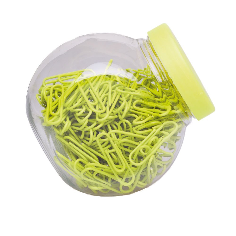 eBuyGB 8 confezioni da 27 mm 200 graffette colorate in metallo rivestito in plastica in scatola di caramelle, multicolore
