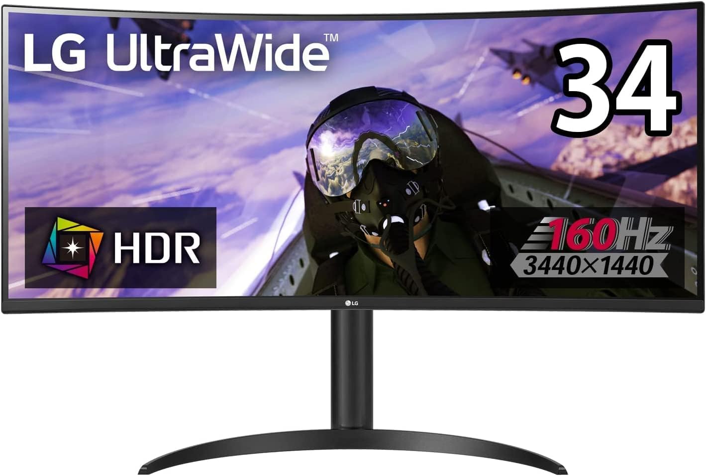 【中古】（非常に良い）LG モニター ディスプレイ 35WN75C-B 35インチ/フレームレス曲面型ウルトラワイド(3440×1440)/VA 非光沢/HDR/100Hz対応/FreeSync/USB Type-C,HD