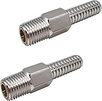 Vista 1 de Paquete de 2 válvulas antisifón para motor y tanque, aluminio, 14 pulgadas NPT, dimensión de identificación de manguera de 38 pulgadas